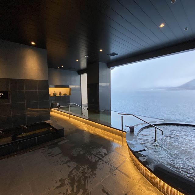 Onsen with a View of Lake Toya