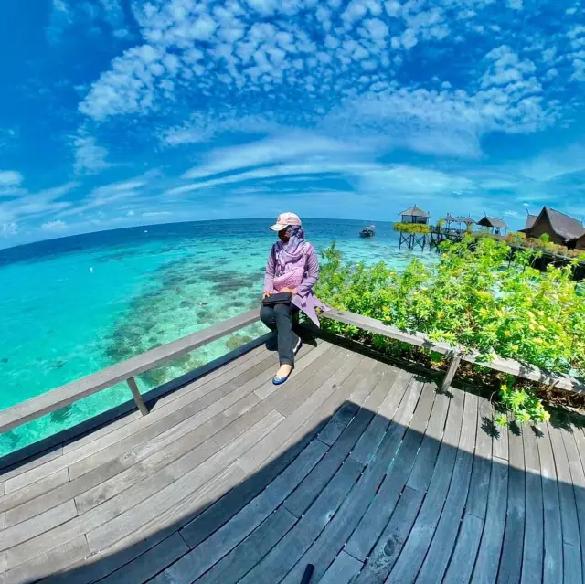 Blue Skies-Green Ocean-White Sandy Beach 🏝️ 