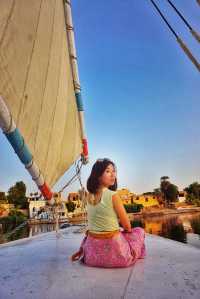 【Travel around the 🌍 world】Egypt 🇪🇬. Aswan Felucca on the Nile River.