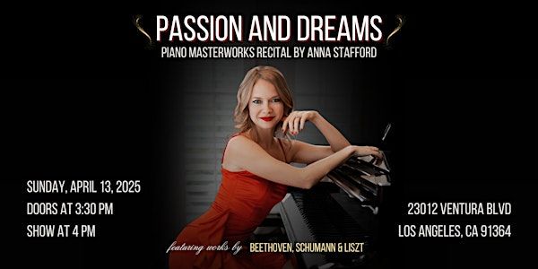 Passion and Dreams: Piano Masterworks Recital by Anna Stafford | After School Music Conservatory