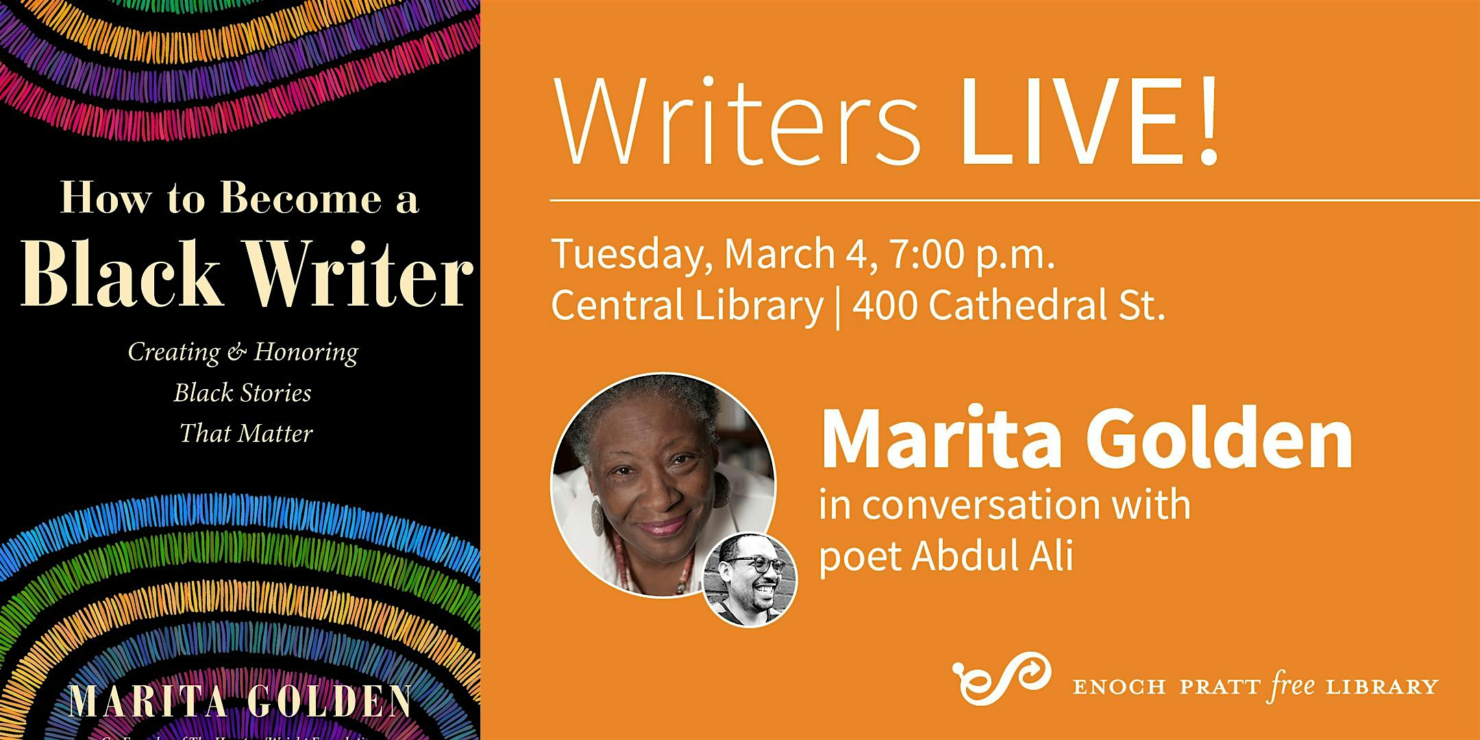Marita Golden: "How to Become a Black Writer" | Enoch Pratt Free Library