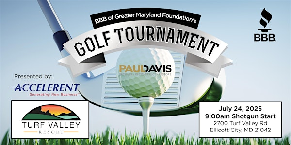 2025 Golf Tournament for the BBB  Greater Maryland Foundation | Turf Valley Resort