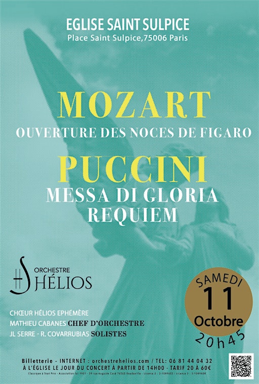 Messa di Gloria Puccini / Requiem de Puccini /Ouverture des Noces de Figaro | Église Saint-Sulpice