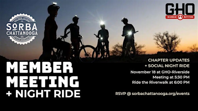 SORBA Chattanooga Member Meeting + Night Ride | 1530 Riverside Dr