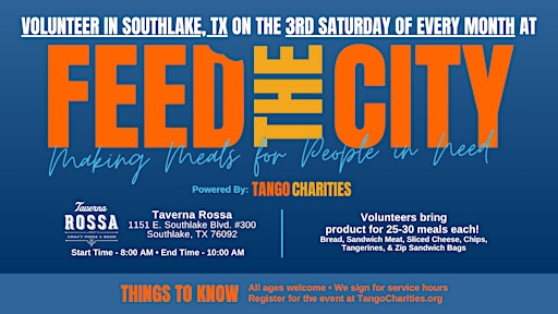 Feed The City Southlake: Making Meals for People In Need | Taverna Rossa