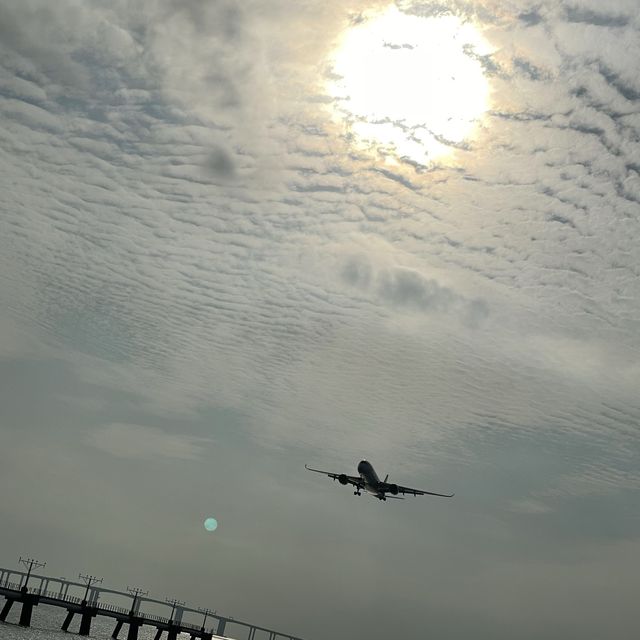 機塲日落黄昏