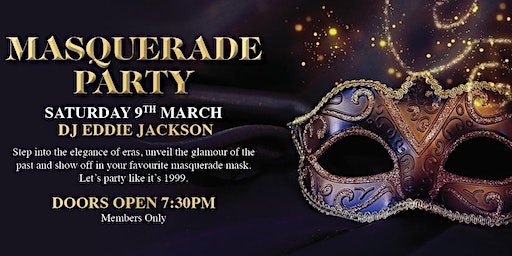 Free Entry : Masquerade Theme Video Retro Night | Club Burwood RSL