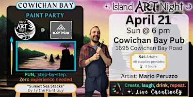 ART NIGHT with Mario returns to the Cow Bay Pub - let's get a little bit crazy here! | Cowichan Bay Pub, Cowichan Bay Road, Cowichan Bay, BC, Canada
