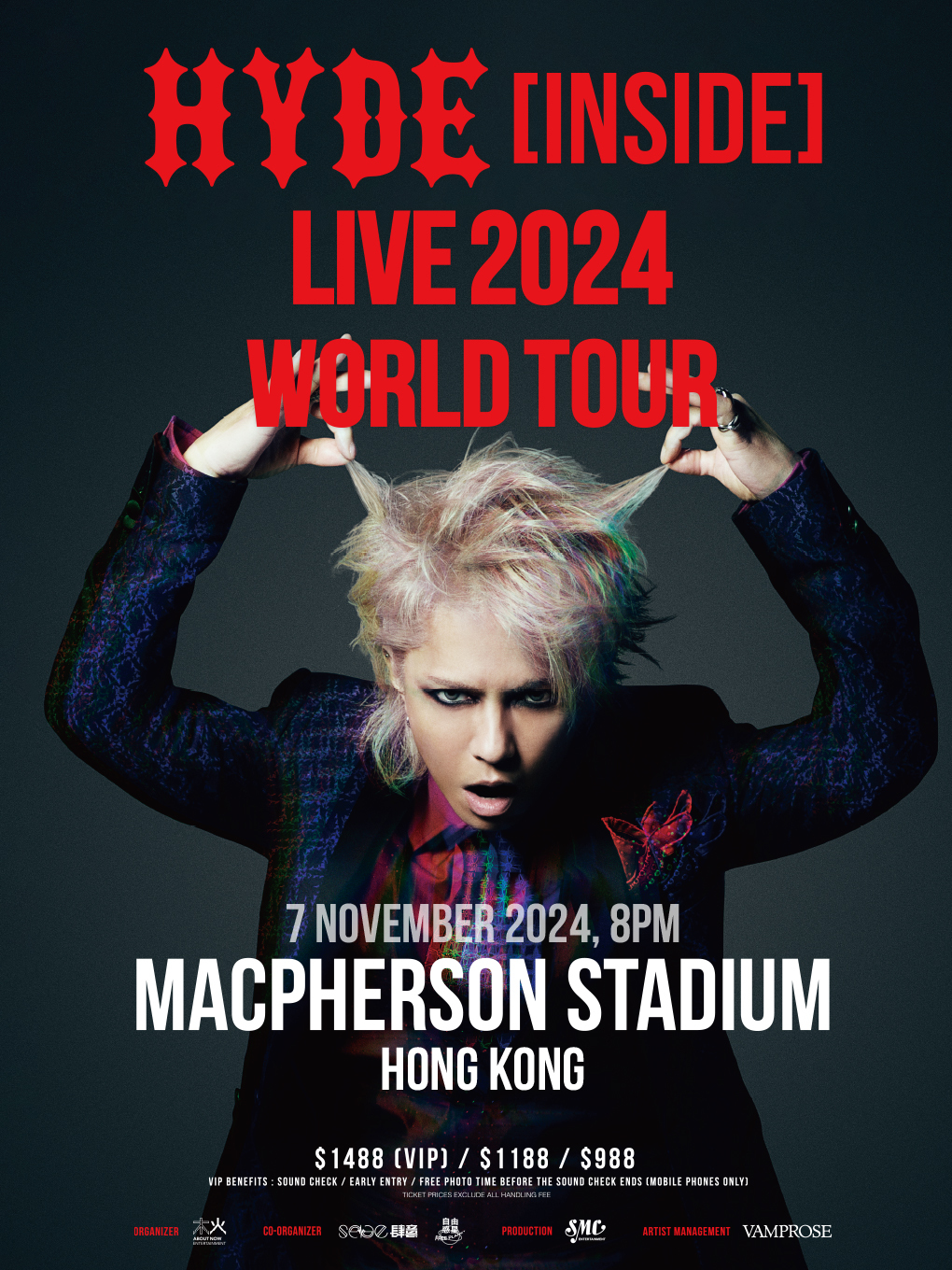 HYDE「INSIDE」LIVE 2024 WORLD TOUR IN HONG KONG｜演唱會 | 麥花臣場館