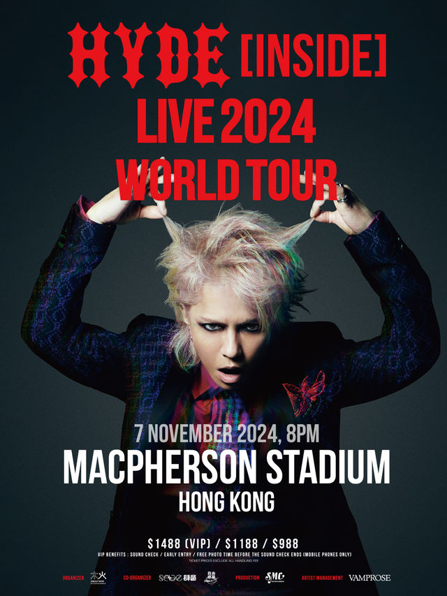 HYDE「INSIDE」LIVE 2024 WORLD TOUR IN HONG KONG｜演唱會 | 麥花臣場館