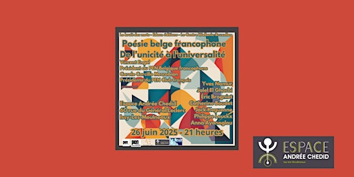 RENCONTRE : POÉSIE BELGE FRANCOPHONE | Espace Andrée Chedid