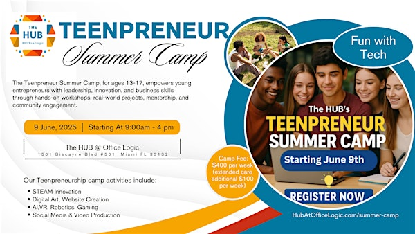 TeenPreneur Summer Camp | The HUB @ Office Logic