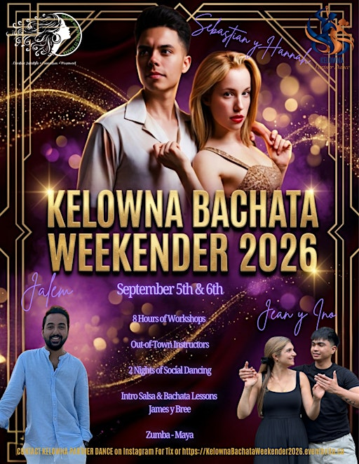 Kelowna Bachata Weekender 2026  September 5-6th | Centre culturel francophone de l'Okanagan