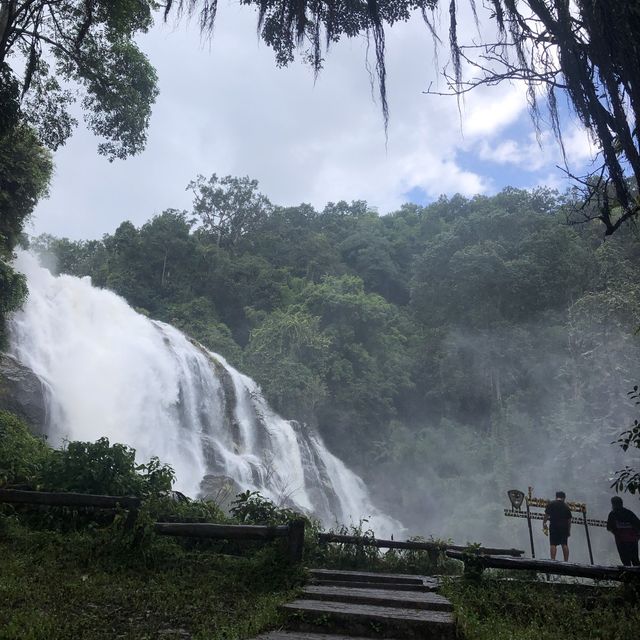 breathtaking waterfall in the national park 