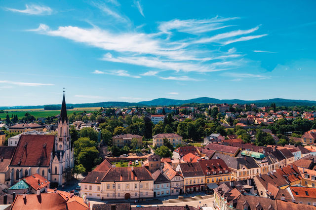 Melk Abbey on the banks of the Danube River.