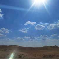 "Lost in the vastness of the #GobiDesert 🐫🏜