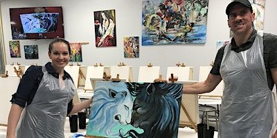 Valentine’s Day paint party | Noze Art Studio
