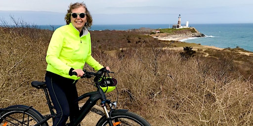 Montauk Lighthouse Electric Bike Tour | Navy Beach Restaurant parking lot