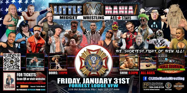 Sellersville, PA - Little Mania Midget Wrestling @ Forest Lodge VFW | Post 245 Forrest Lodge Post