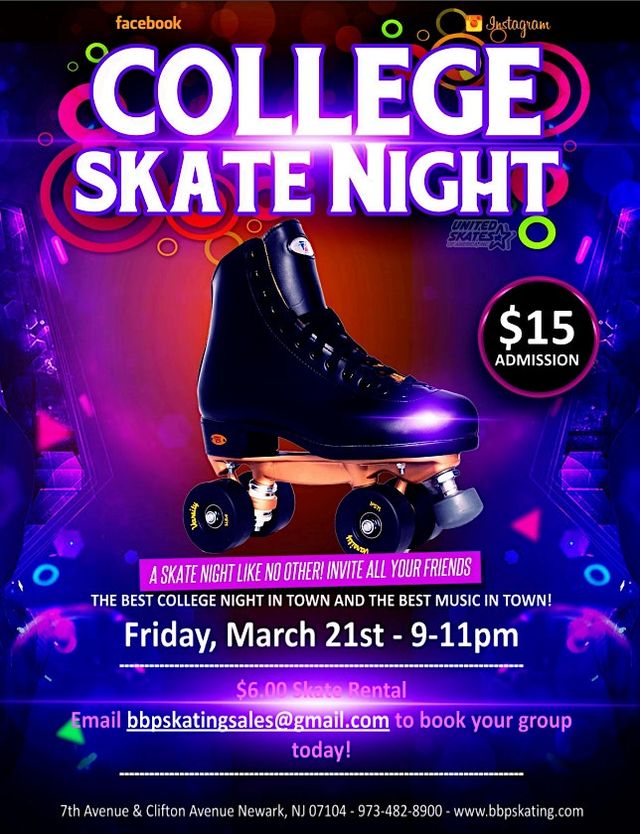 College Skate Night | Branch Brook Park Roller Skating Center