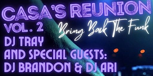Casa’s Reunion Vol2.- Bring Back The Funk- Sat July 26th, LOEV Moorabbin | LOEV