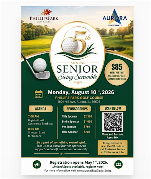 5th Annual City of Lights Senior Swing Scramble | Phillips Park Golf Course