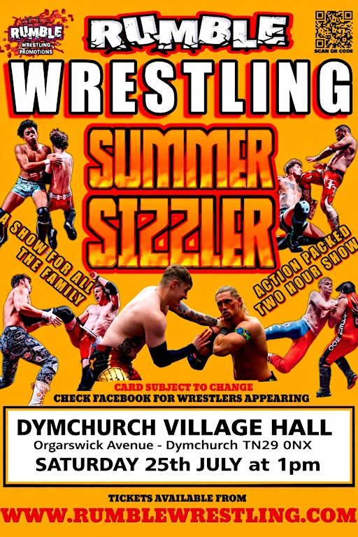 Rumble Wrestling comes to Dymchurch - for a Summer Sizzler | Dymchurch Village Hall