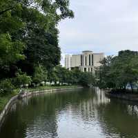 clean and great park with a green view along the river!! 
