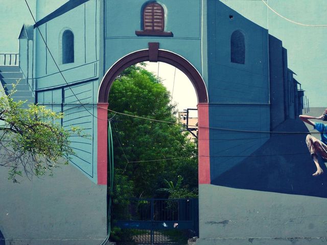 Beautiful Art District in Delhi, India 