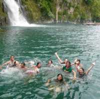 Volcanic island Samosir in Lake Toba