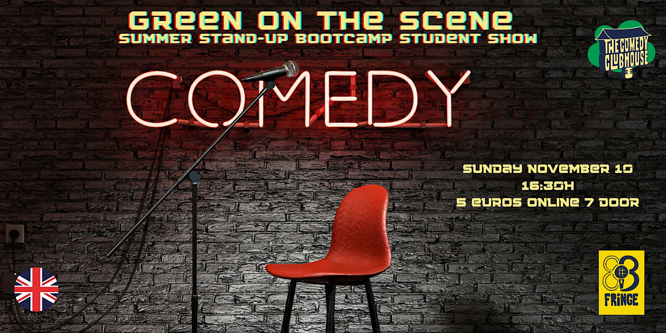 Stand-Up Bootcamp Student Show • Stand-Up Comedy • BCN Fringe • EN | The Comedy Clubhouse