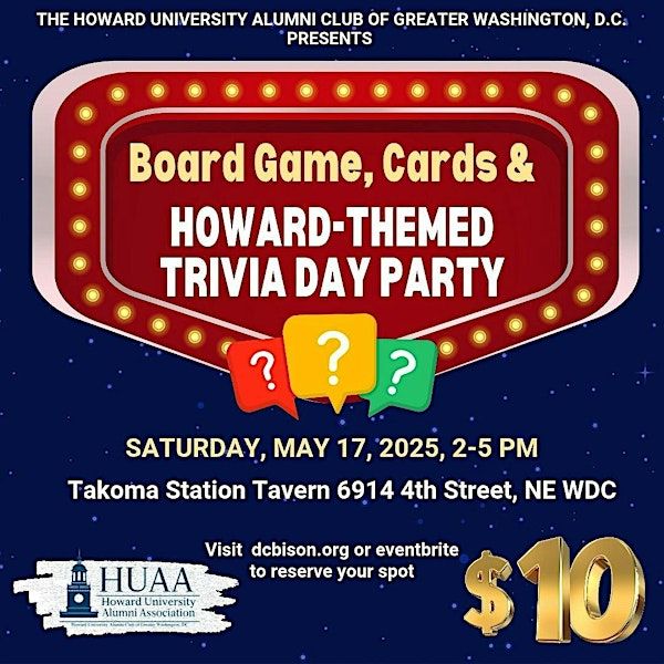 Howard University Themed Trivia Day Party | Takoma Station Tavern