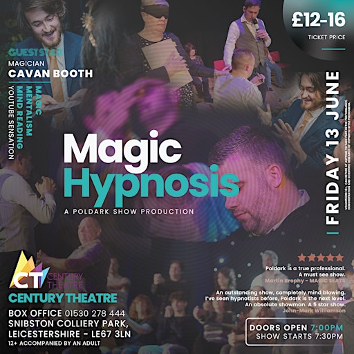 The Poldark Show - Hypnosis, Magic & Mentalism performs in Leicestershire | Century Theatre