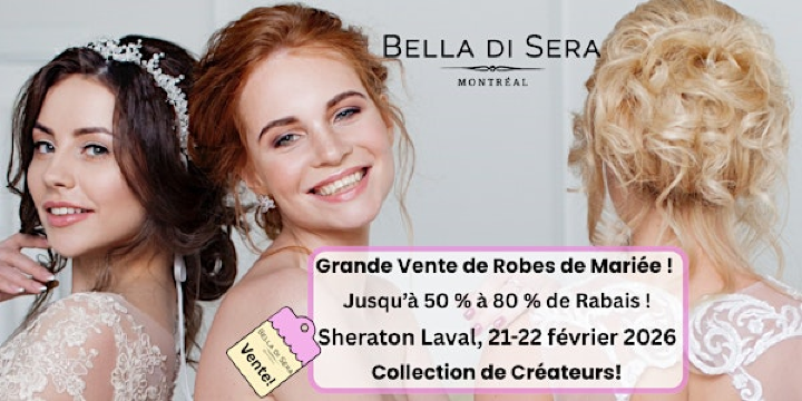 VENTE de Robes de Mariée - 50% -80% de rabais sur les robes de mariée! | Sheraton Laval Hotel