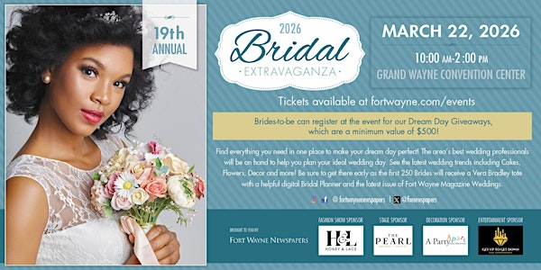2026 Bridal Extravaganza | Grand Wayne Convention Center