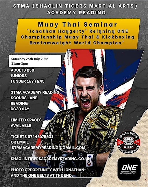Jonathan Haggerty Muay Thai Seminar | STMA (Shaolin Tigers Martial Arts) Academy Reading