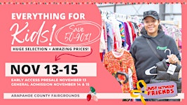 Just Between Friends Aurora Early Access Shopping Passes November 2026 | Arapahoe County Fairgrounds