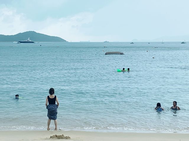 Beautiful beach, even during rainy day