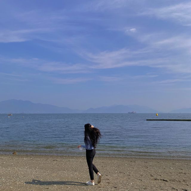 아름다운 핑크노을, [만성리 검은모래해변]