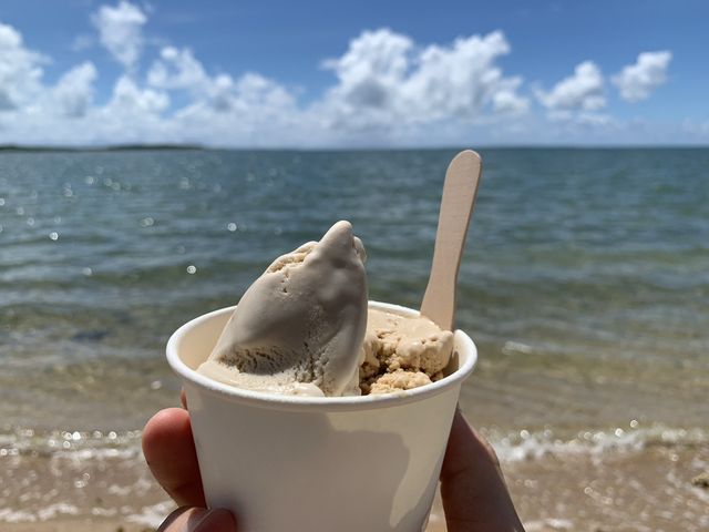 沖縄　沖縄旅行　由布島のカフェ　由布島茶屋で限定ジェラードを❗️