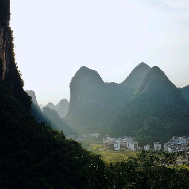 Sunrise at Yangshuo's Moon Hill