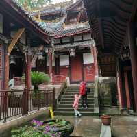 Dazu Rock Carvings on a rainy day