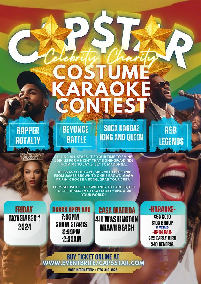 CAPSTAR Costume Karaoke Contest Presented by @RSVIP.MIAMI | Casa Matilda - Steakhouse & Cocktail Bar