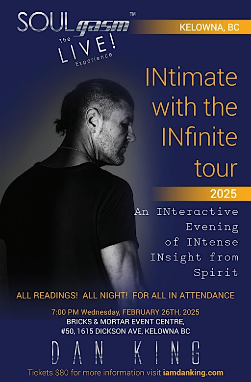 SOULgasm: The LIVE! Experience - INtimate with the INfinite Tour KELOWNA | Bricks and Mortar Event Centre