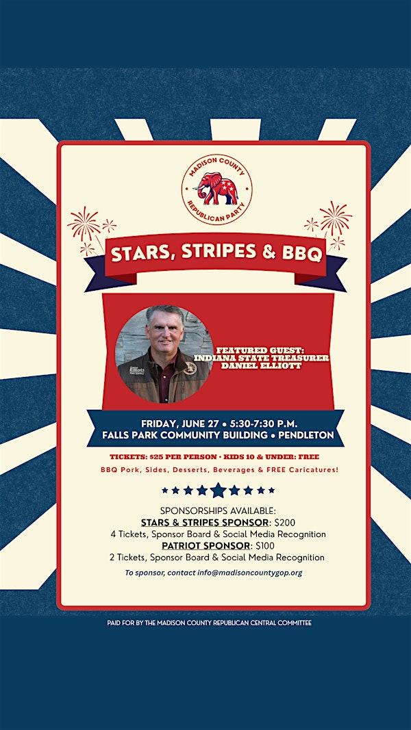 Madison County Republican Party - Stars, Stripes & BBQ | Falls Park Community Building