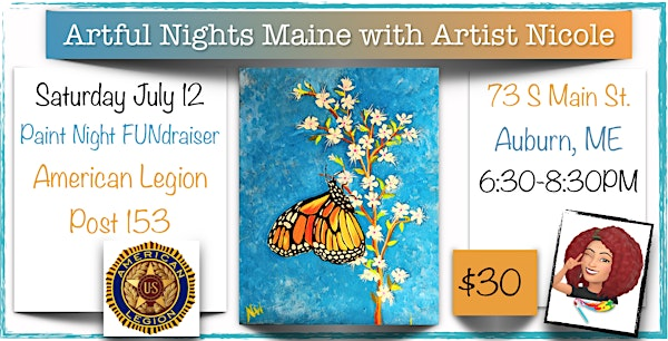 Paint Night FUNdraiser for American Legion Post 153, Auburn ME | William J. Rogers Legion Post 153