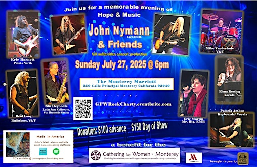 ***Live Charity Rock Concert for the Gathering for Women*** | Monterey Marriott