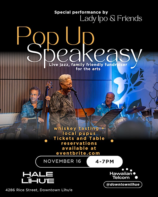 Pop Up Speakeasy with Live Jazz Music, Featuring Lady Ipo | 4286 Rice St