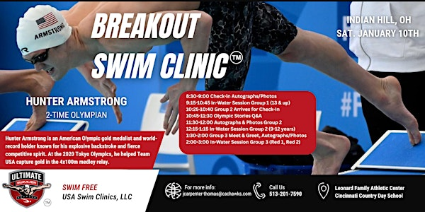 Olympian Hunter Armstrong Swim Clinic Indian Hill, OH | Cincinnati Country Day School