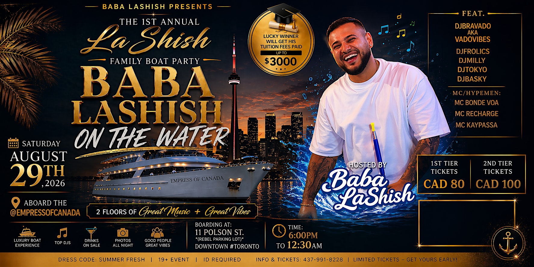 BABA LASHISH: ON THE WATER!!! ULTIMATE 2026 BOAT CRUISE! | 11 Polson St